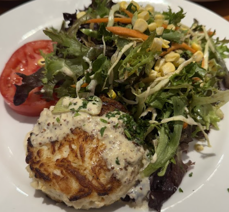Brooklyn Cafe signature dishes Crab Cake SaladSmoked SalmonLamb Chops